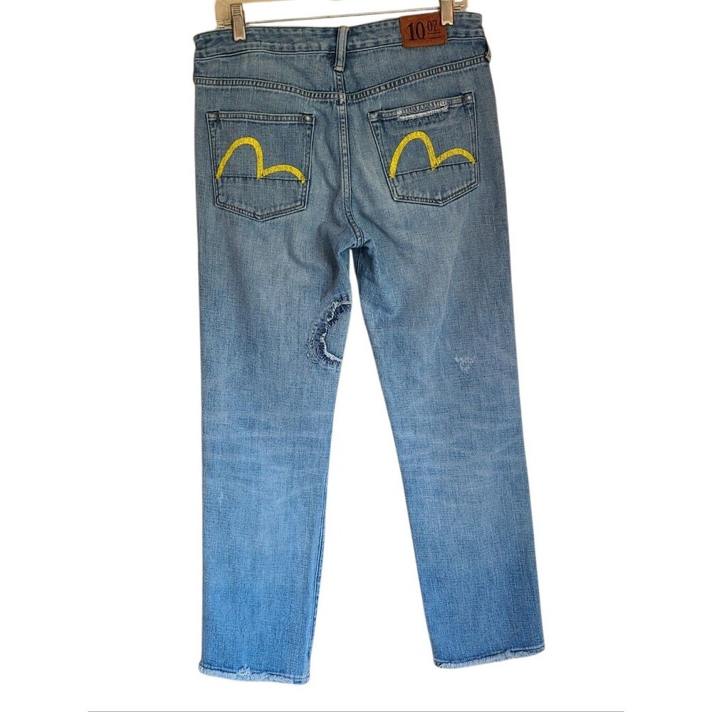 RARE evisu heritage "custom made" distressed gold selvedge jeans size 26